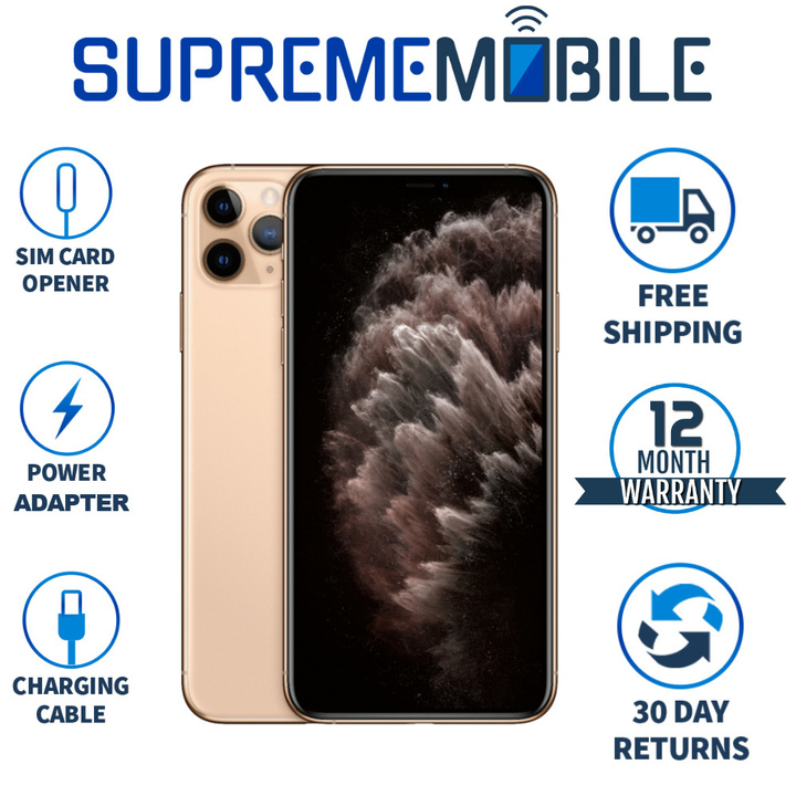 Apple Iphone 11 Pro Max 256gb Fully Unlocked Ios Smartphone Gold Ebay