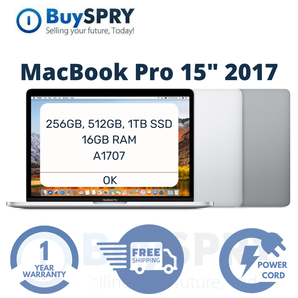 Apple MacBook Pro 15 2017 i7 2.8GHz 256 512GB 1TB SSD 16GB